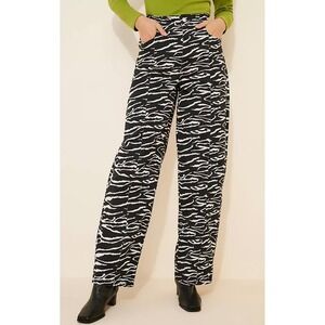 Baum und Pferdgarten Nara Zebra Print Wide Leg Jeans EU40 8 Statement Denim